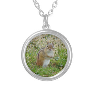 Eastern Chipmunk Silver Plated Necklace