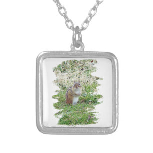 Eastern Chipmunk Silver Plated Necklace