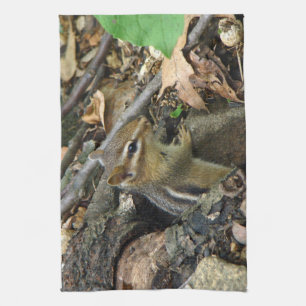 Eastern Chipmunk - Tamias striatus Kitchen Towel