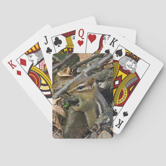 Eastern Chipmunk - Tamias striatus Poker Cards (Back)