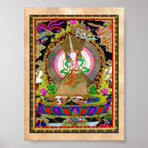 Eastern Cool Tibetan Thangka Usnisa Sitatapatra Poster