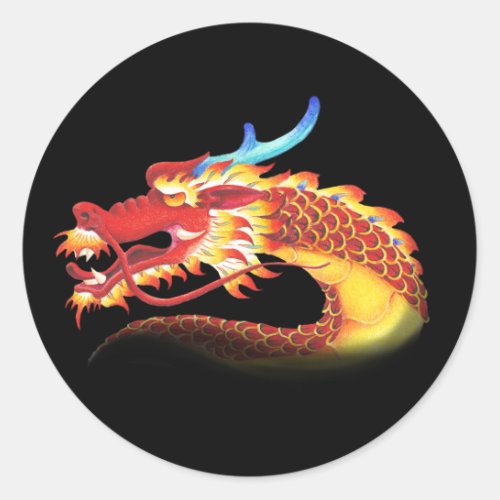 Eastern Dragon Classic Round Sticker