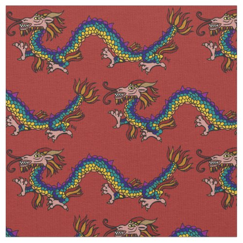 Eastern Dragon Fabric