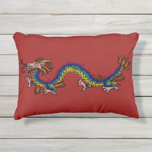 Eastern Dragon Outdoor Pillow