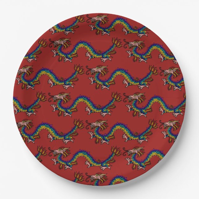 Eastern Dragon Paper Plates (Front)
