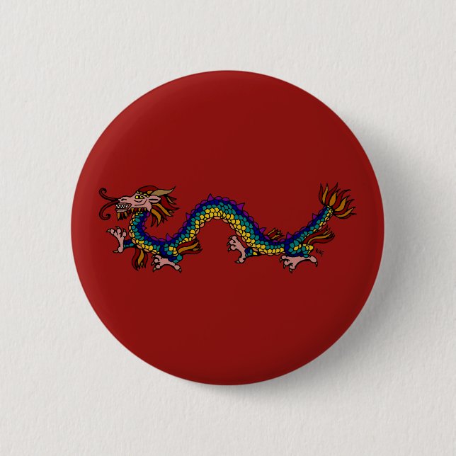 Eastern Dragon Pinback Button (Front)