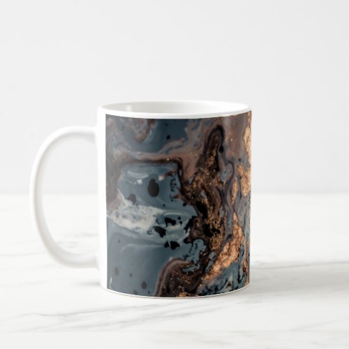 Eastern Elegance Golden Artistic Swirl Coffee Mug