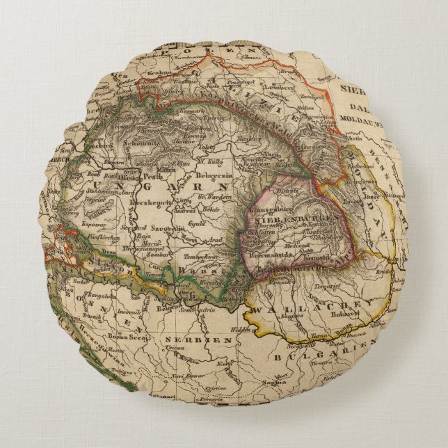 Eastern Europe Round Pillow (Front)