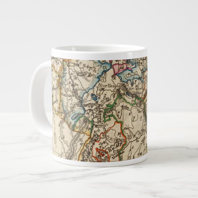 Eastern European Map Giant Coffee Mug (Front Left)