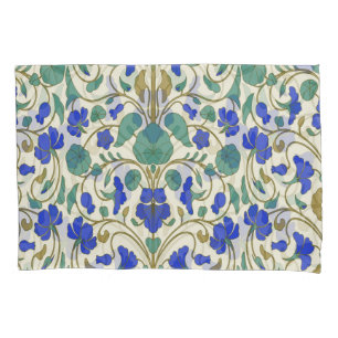 Eastern floral nasturtium, stylish pattern. pillow case