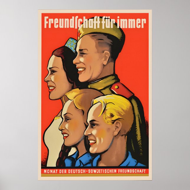 Eastern Germany Propaganda Poster Soviet (Front)