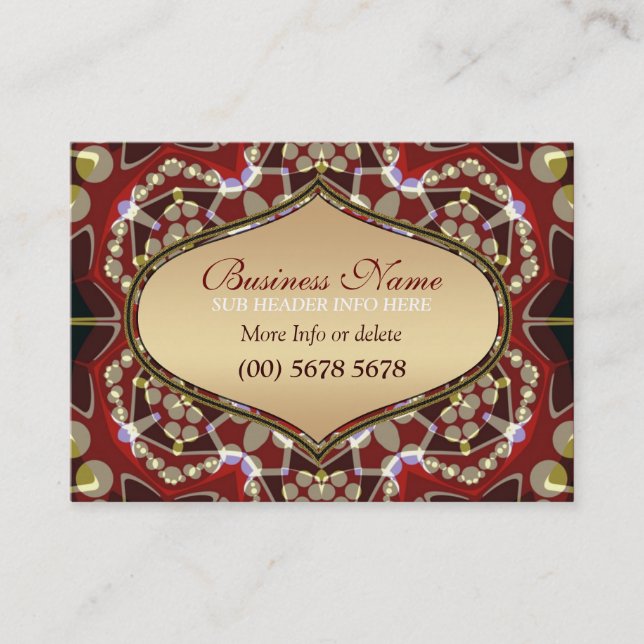 Eastern Gold Magic Big Business Card (Front)