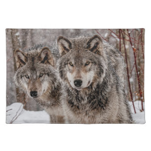 Eastern Gray Wolf Cloth Placemat
