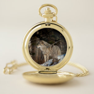 Eastern Gray Wolf  Pocket Watch