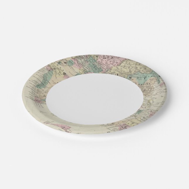 Eastern Hemisphere 14 Paper Plates (Angled)