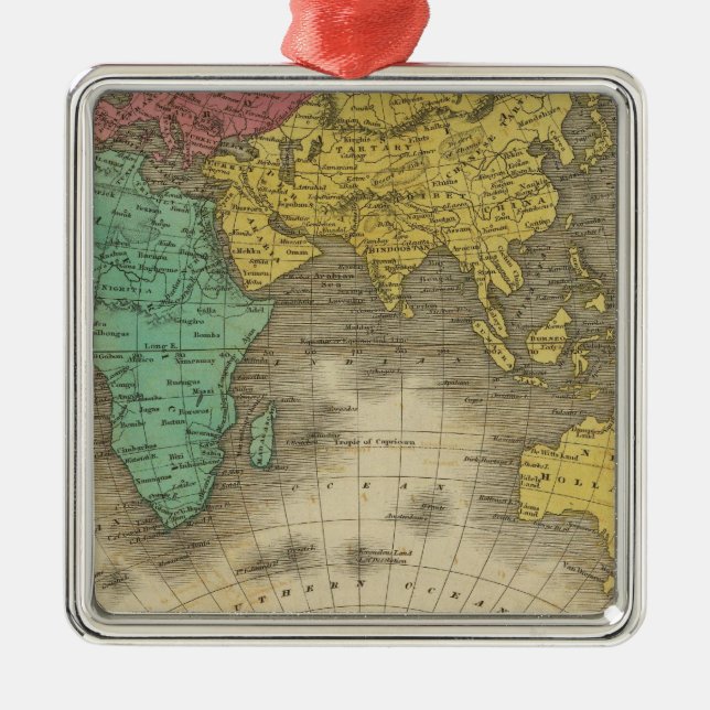 Eastern Hemisphere 15 Metal Ornament (Front)