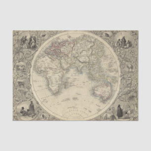 Eastern Hemisphere 4 2 Tissue Paper