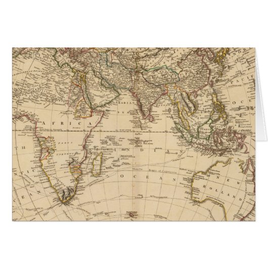 Eastern Hemisphere Circular Map Cards (Front Horizontal)