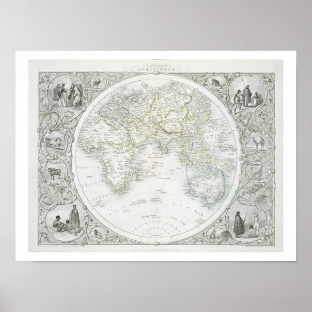 Eastern Hemisphere, from a Series of World Maps pu Poster (Front)