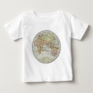 Eastern Hemisphere Map Globe Travel Art Baby T-Shirt