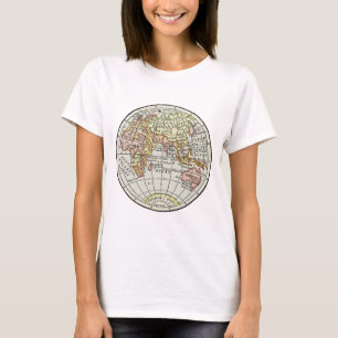 Eastern Hemisphere Map Globe Travel Art T-Shirt
