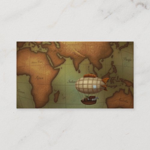 Eastern Hemisphere Map Personalized Calling Card