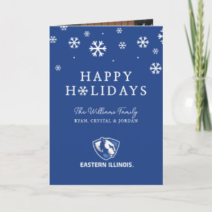 Eastern Illinois Panthers Head and Wordmark Logo Holiday Card