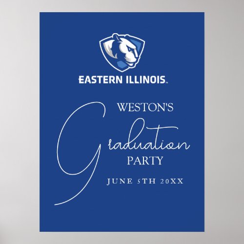 Eastern Illinois Panthers Head and Wordmark Logo
