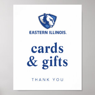 Eastern Illinois Panthers Head and Wordmark Logo Poster