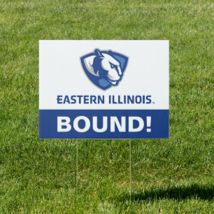 Eastern Illinois Panthers Head and Wordmark Logo Sign