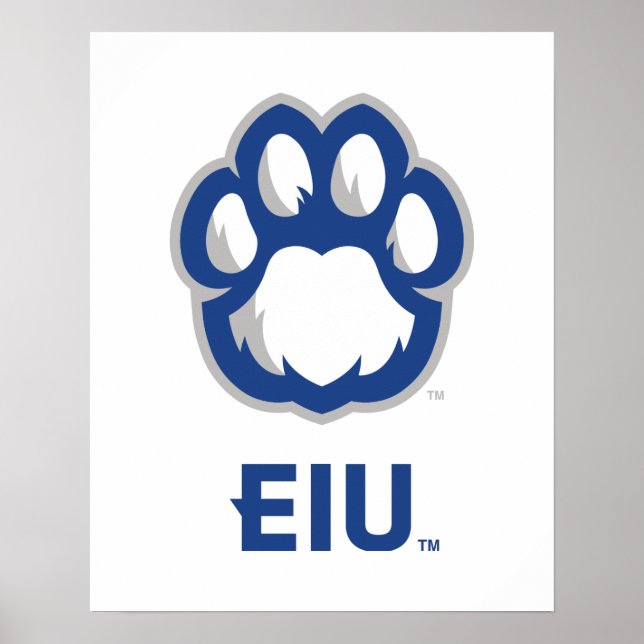 Eastern Illinois Panthers Paw Print & EIU (Front)