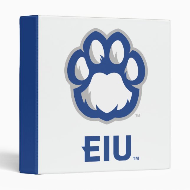 Eastern Illinois Panthers Paw Print & EIU 3 Ring Binder (Front/Spine)