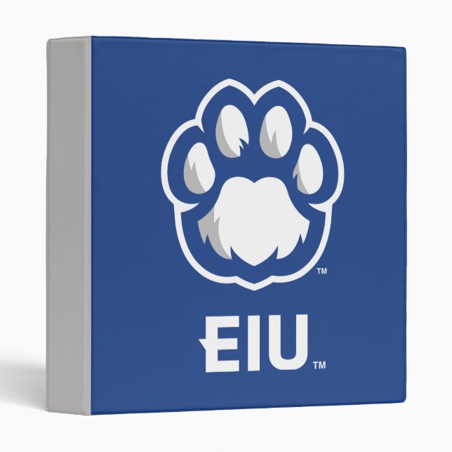Eastern Illinois Panthers Paw Print & EIU 3 Ring Binder (Front/Spine)