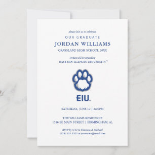 Eastern Illinois Panthers Paw Print & EIU Announcement