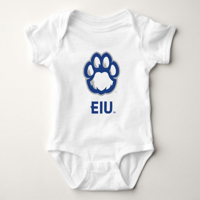 Eastern Illinois Panthers Paw Print & EIU Baby Bodysuit (Front)