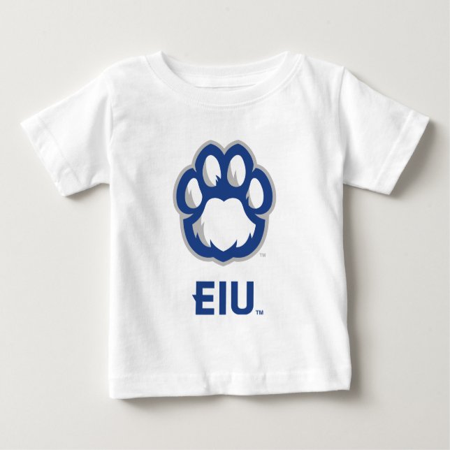 Eastern Illinois Panthers Paw Print & EIU Baby T-Shirt (Front)