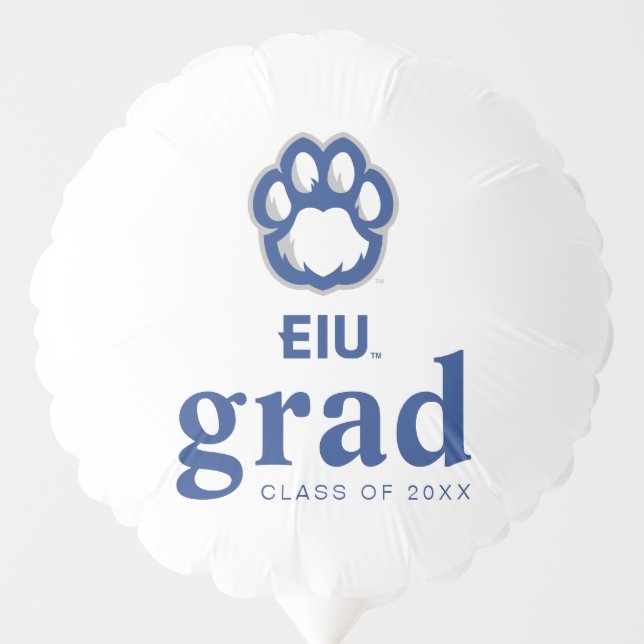 Eastern Illinois Panthers Paw Print & EIU Balloon (Front)