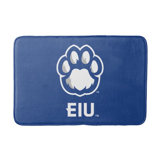 Eastern Illinois Panthers Paw Print & EIU Bath Mat (Front)