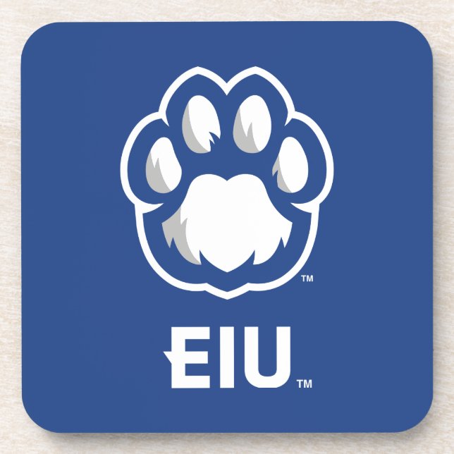 Eastern Illinois Panthers Paw Print & EIU Beverage Coaster (Front)