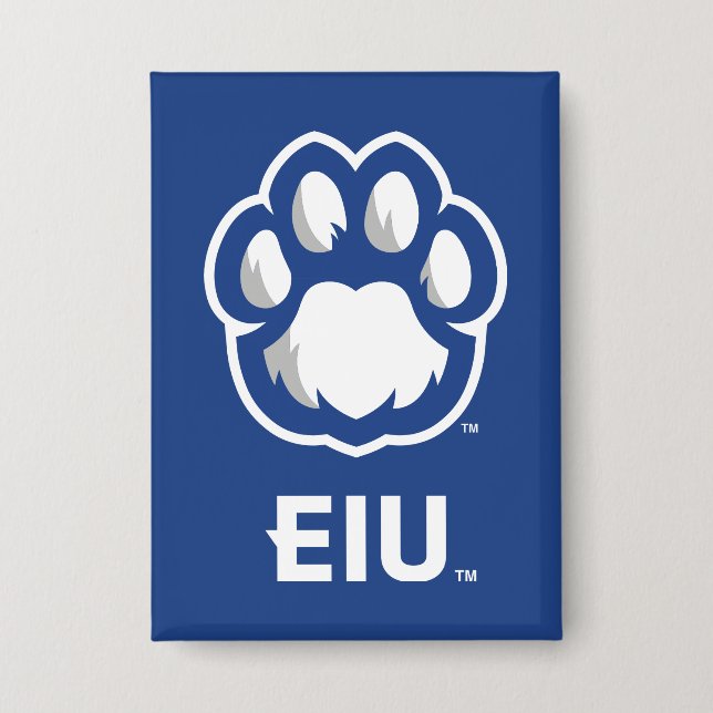 Eastern Illinois Panthers Paw Print & EIU Button (Front)
