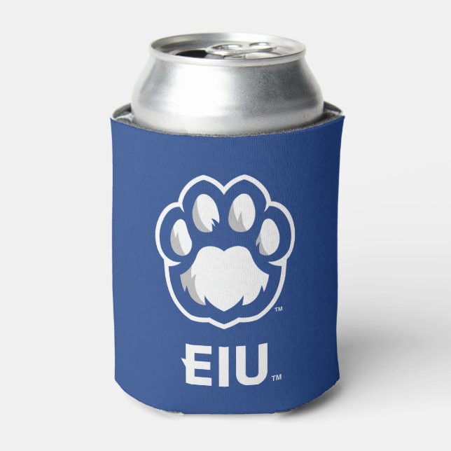 Eastern Illinois Panthers Paw Print & EIU Can Cooler (Can Front)