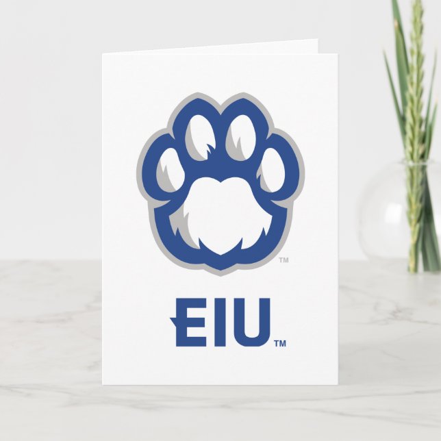 Eastern Illinois Panthers Paw Print & EIU Card (Front)