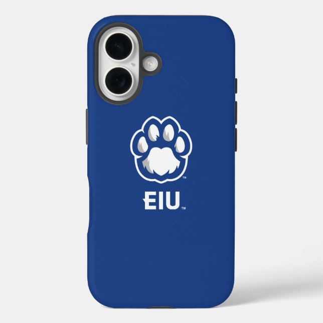 Eastern Illinois Panthers Paw Print & EIU Case-Mate iPhone Case (Back)