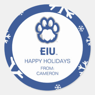 Eastern Illinois Panthers Paw Print & EIU Classic Round Sticker