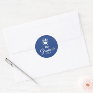 Eastern Illinois Panthers Paw Print & EIU Classic Round Sticker
