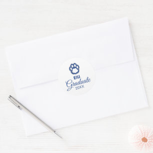Eastern Illinois Panthers Paw Print & EIU Classic Round Sticker