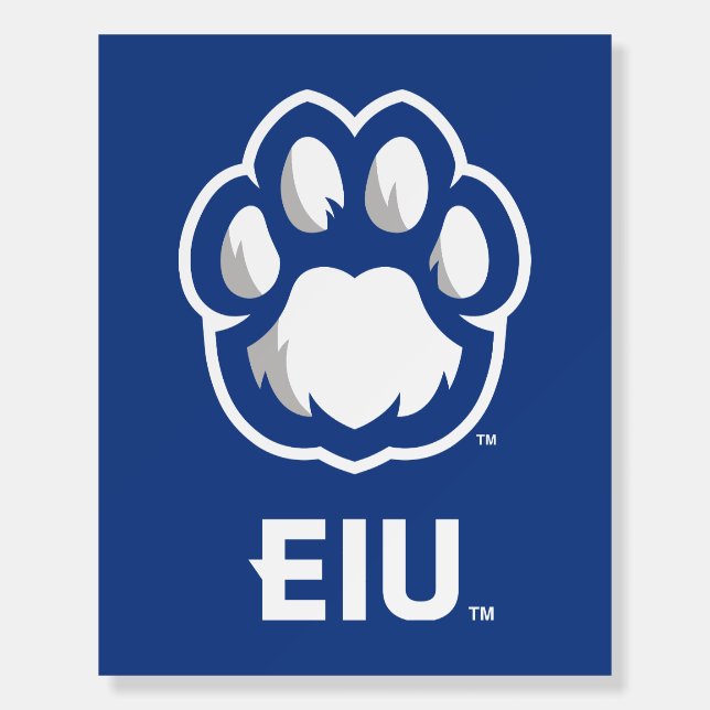 Eastern Illinois Panthers Paw Print & EIU Foam Board (Front)