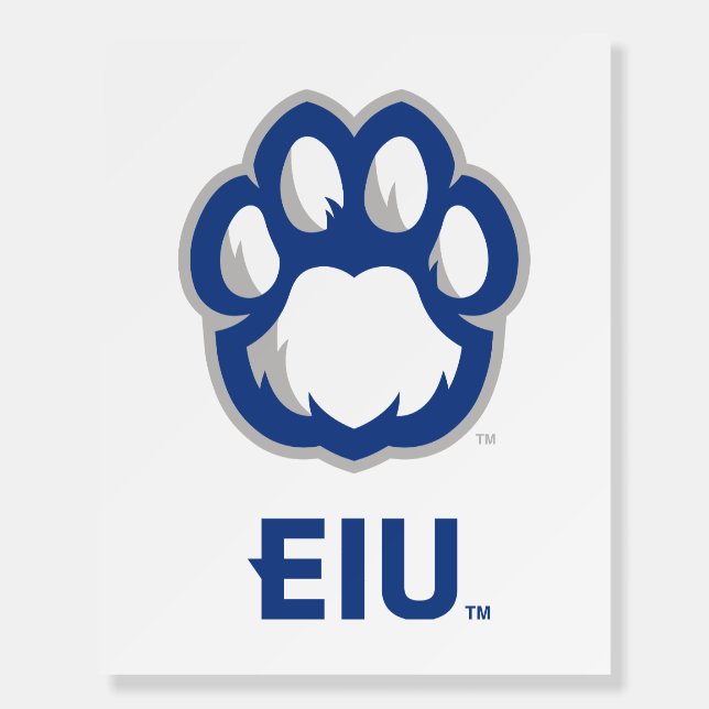 Eastern Illinois Panthers Paw Print & EIU Foam Board (Front)