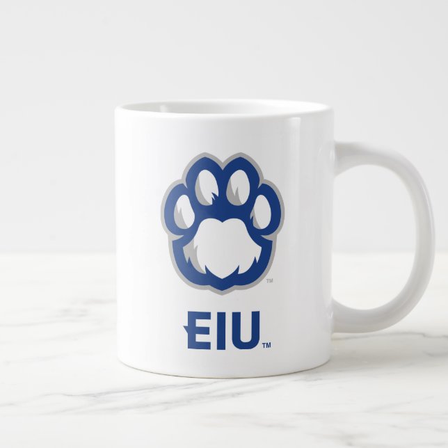 Eastern Illinois Panthers Paw Print & EIU Giant Coffee Mug (Right)