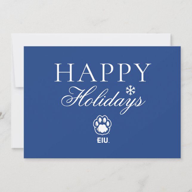 Eastern Illinois Panthers Paw Print & EIU Holiday Card (Front)